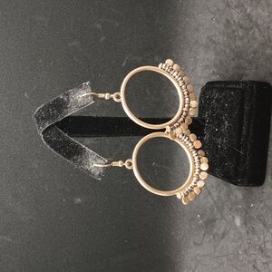 Unbranded brown tone dangle loop earrings